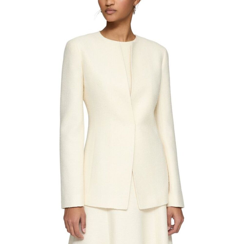 Lafayette 148 New York Womens  Cutaway Tailored Jacket, White